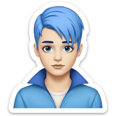 blue hair drag king fabulous makeup sticker