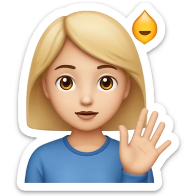 🤔this emoji with an innocent suspicious but also smirking 😏 expression looking up, but with that same hand sticker
