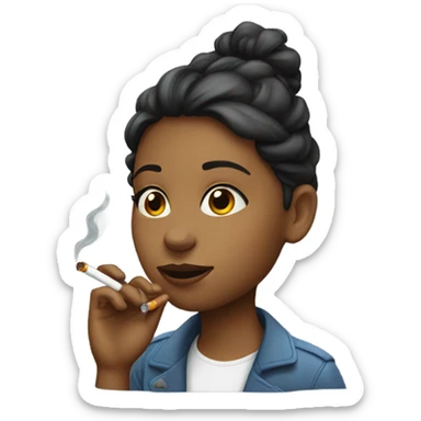 Girl with a cigarette  sticker