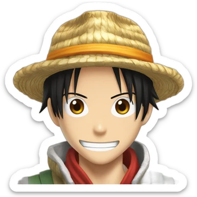 Luffy avec nami  sticker