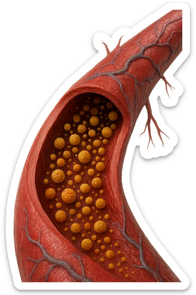 tossine che entrano in una vena umana anatomica realistica, vista dall'alto, iperrealistica 4k sticker
