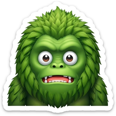 Weed jungle monster like big foot sticker