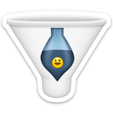 create an emoji with a funnel symbol with a person next to it  sticker
