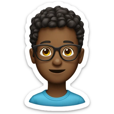 boy with spects sticker