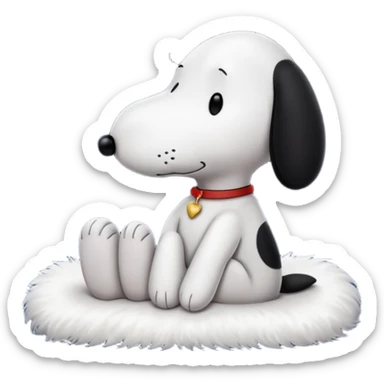 🌙🐾✨ Snoopy watching stars quietly sticker