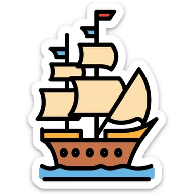 pirate ship sticker
