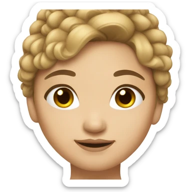 glamorous asian girl with light brown hair sticker