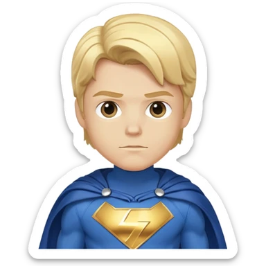 Marvel superhero Sentry with blonde hair in blue and gold costume with cape sticker