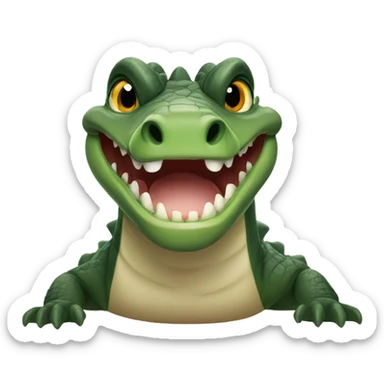 cute Crocodile head toothless sticker