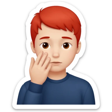 Create a shyness imoji Boys imoji Boys imoji hand in face hand in full face create a shame boys imoji  sticker