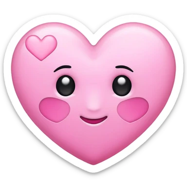 Make 😍 with the hearts being pink sticker