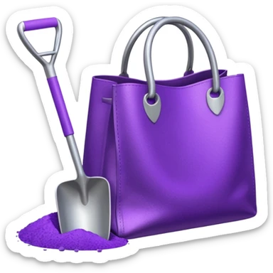 Emoji de una bolsa de tussi y una palita  sticker