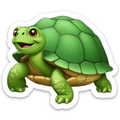 Tortue sur l'outre sticker