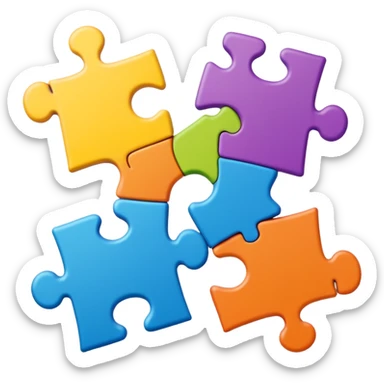 Puzzle Pieces Joined sticker
