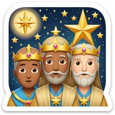 three wise men, add the star on top sticker