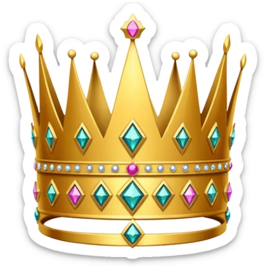 A huge drag queen crown sticker