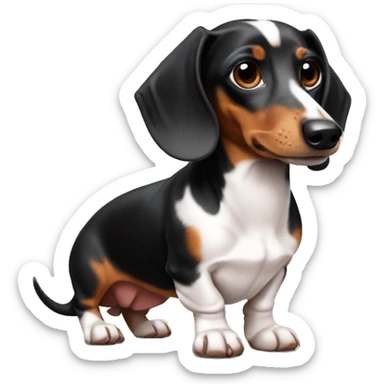 Piebald dachshund  sticker