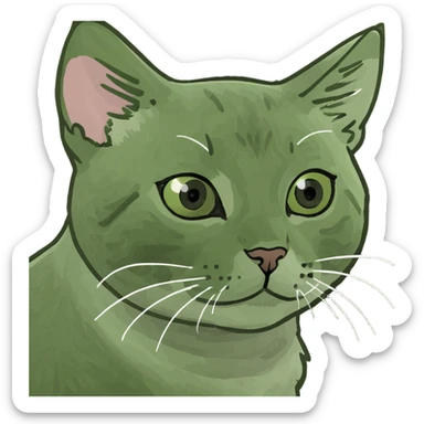 Unwell kitten sticker