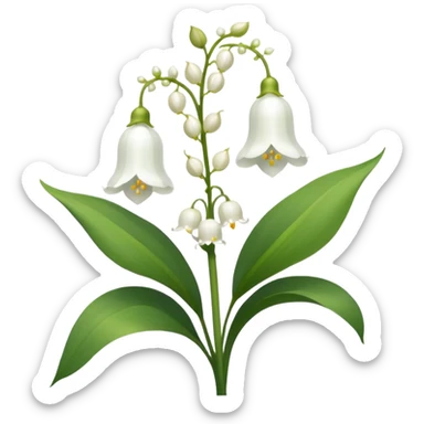 White lily of the valley  sticker