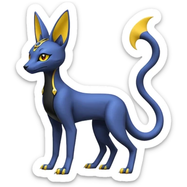 Heliolisk-Bastet-Lombax-Sergal-Umbreon-Cyclizar-Genesect-Pokémon, full body sticker