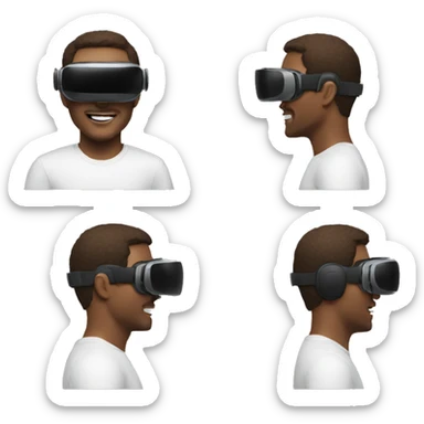 men with virtual reality sticker