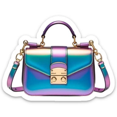 Dolce and Gabbana colorshifting vivid, bold cyberpunk color and style mini bag  sticker
