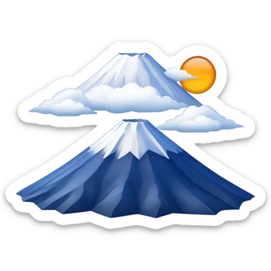 Cinematic Realistic Mount Fuji Emoji  sticker