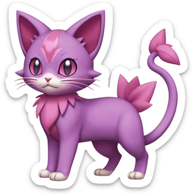 Purrloin-Skitty-Pokémon-Fakémon-hybrid-creature (full body) sticker