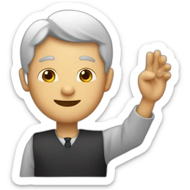 Homme qui fait un doigt d’honneur sticker