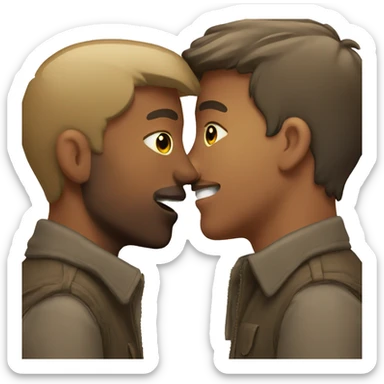 guys kissing gay  sticker