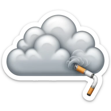 Cigarette Smoke Curl sticker