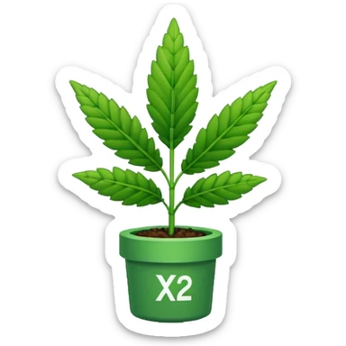 8 bit animation of a weed plant that's says "X2BlazeIt" sticker