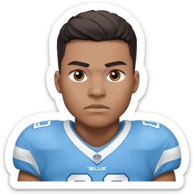 college football player Carolina Blue sticker