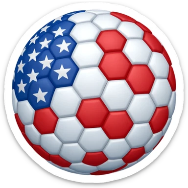 Usa flag ball sticker