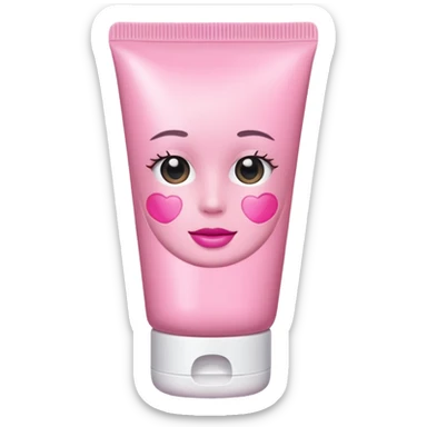 pink skincare tube sticker