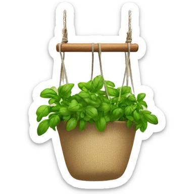 Hanging herbs on rack sticker