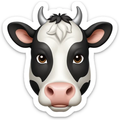 cinematic-noble-black-and-white-cow-portrait-emoji,-poised-and-regal,-with-a-large,-sturdy-build-and-a-striking,-well-groomed-coat-of-pure-black-accented-by-crisp-white-patches,-deep-set-soulful-brown-eyes,-simplified-yet-sharp-and-sophisticated sticker