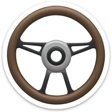 Create a picture showing a steering wheel turning slightly left  sticker