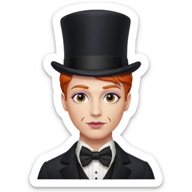 redhead drag king fabulous makeup sticker