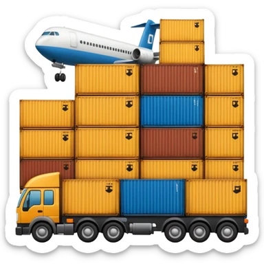 AI international logistics sticker