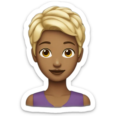 woman with pixie cut sticker