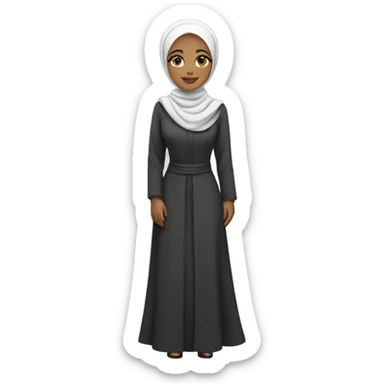 hijabi woman as a pretty girl boss sticker