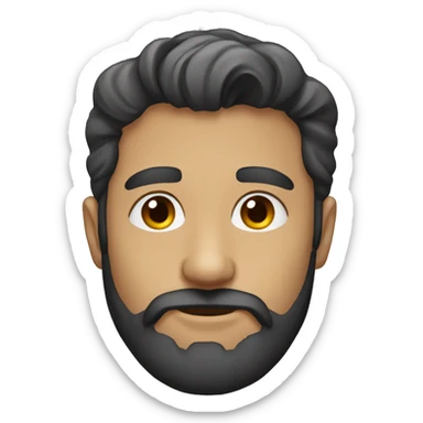 beard portrait of male solo sticker