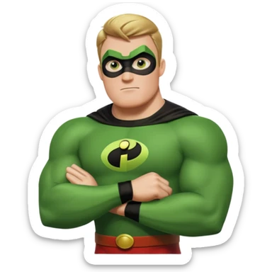 green mister incredible sticker