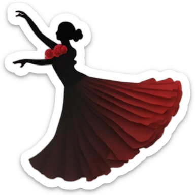 Silueta debailaores de flamenco  sticker