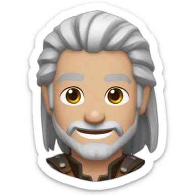 Geralt of rivia smiling sticker