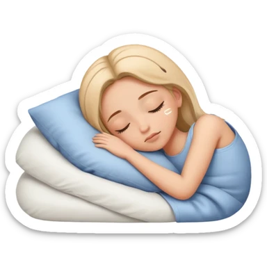 girl sleeping with ZZZ symbols above her head sticker