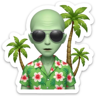 tourist alien sticker
