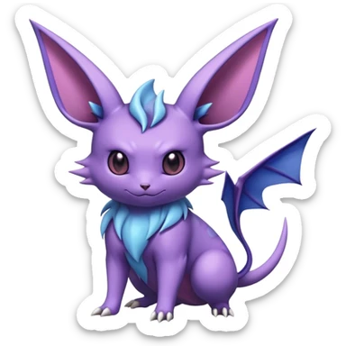 Noibat-Nidorino-Espeon-hybrid, full body sticker