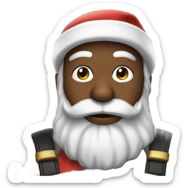 Batman dressed like Santa Claus  sticker